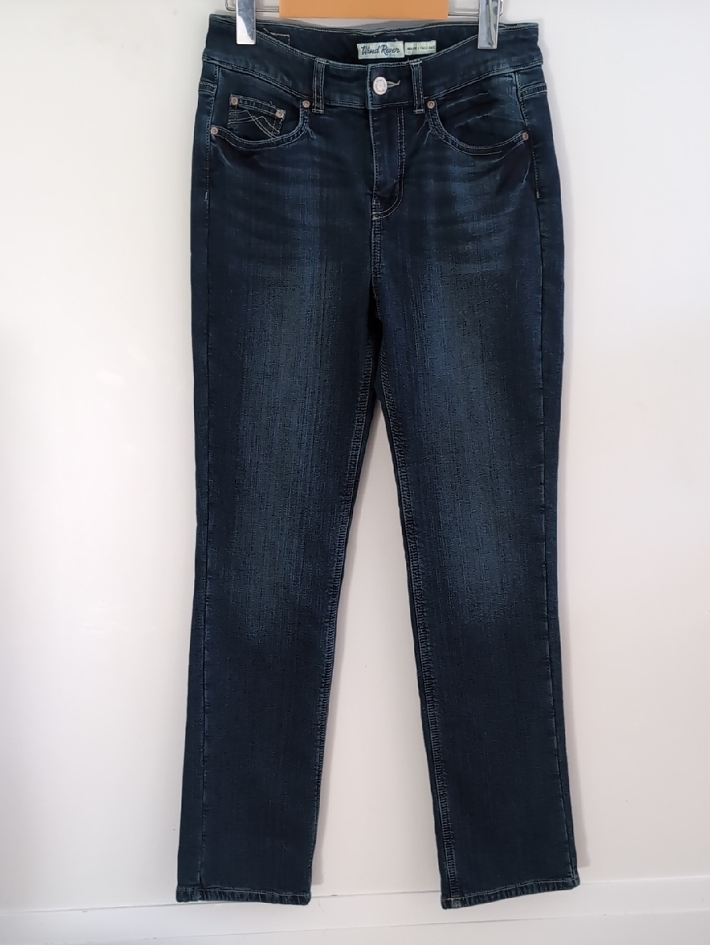 WINDRIVER | Women's Dark Wash T-MAX Heat High Rise Straight Leg Lined Jeans